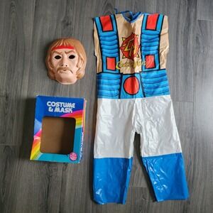 Vtg 1985 Ben Cooper Chuck Norris Child Halloween Costume & Mask Small 4-6